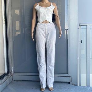 Ralph Lauren Off White Low Rise Jeans 100% Cotton